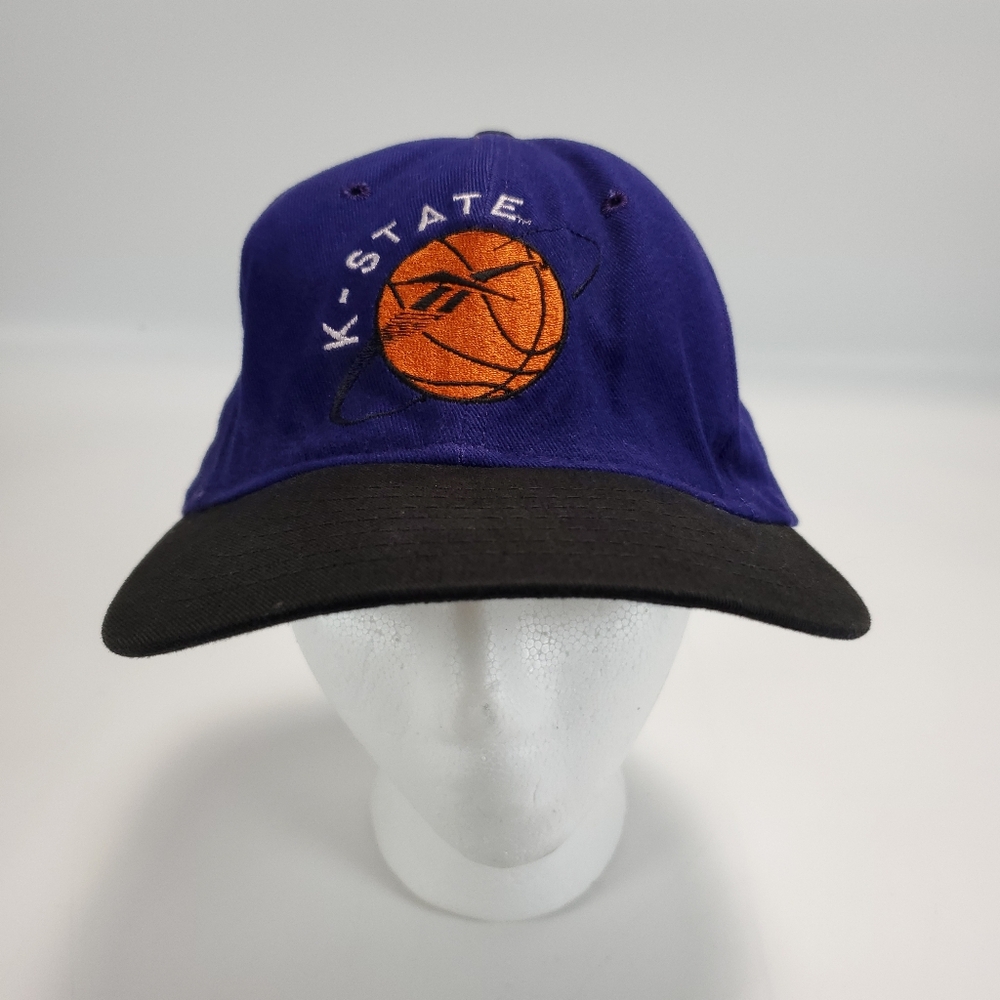 Vintage Adidas K-State Blue Snapback Hat Made In USA